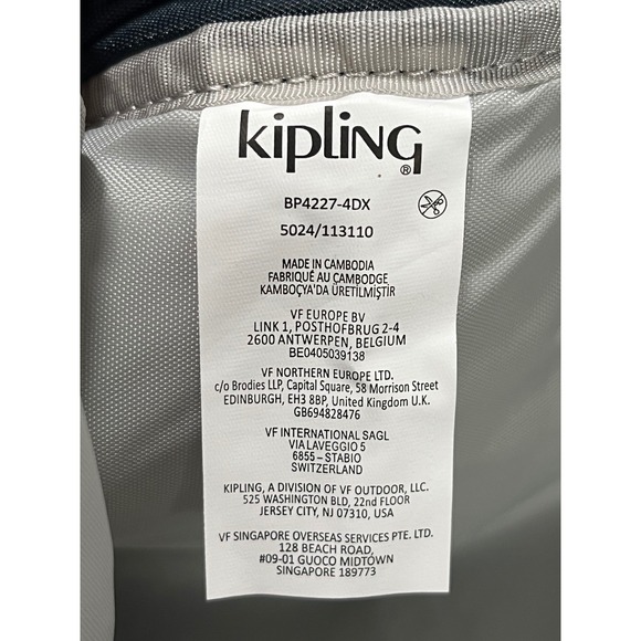 Kipling Challenger Backpack Dark Blue Small Travel Monkey Charm MSRP‎ $109 NEW main image 10